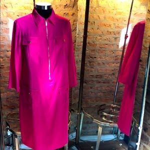 Jones New York pink dress with gold details SZ 14